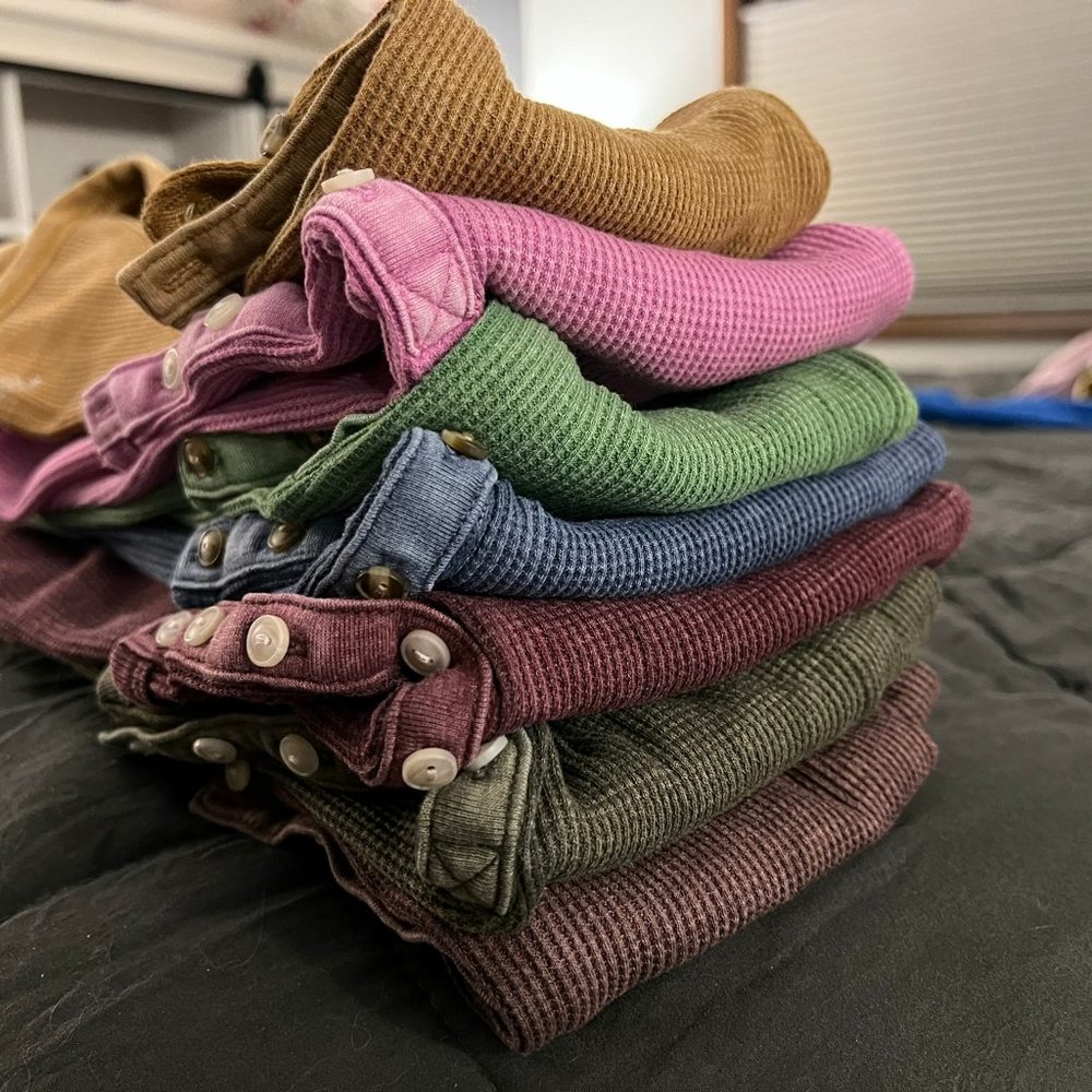 Aerie No BS Waffle Henley Tank Top Set of 7